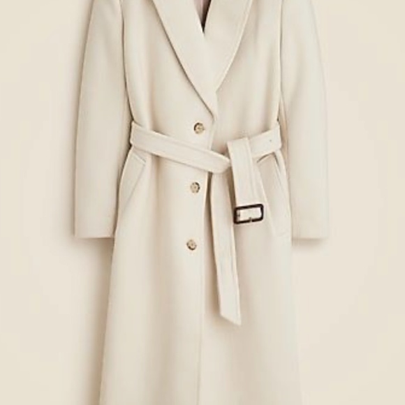 J. Crew Jackets & Blazers - J. Crew Cream Trench Coat L ivory wool